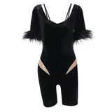 Women Tops Slim Fit One-Piece Shorts Spring