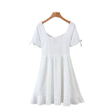 Women Dresses Spring/Summer Embroidery Hollow Dress Sexy Skirt (Xds0414)