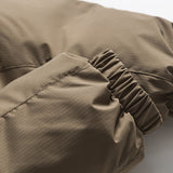 Unisex Winter Cotton Coat Zipper Pocket Hooded down Jacket Vintage Loose and Warm down Jacket