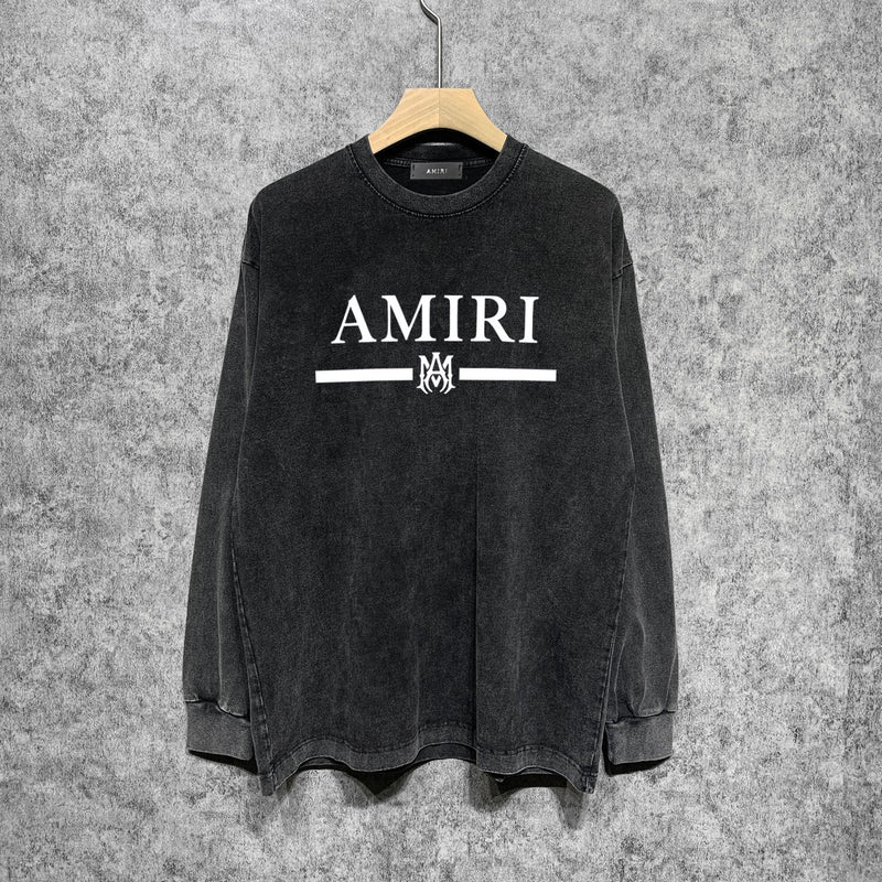 Amiri Long-Sleeve Shirt Vintage Washed and Worn Vintage Long Sleeve T-shirt