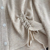 Women Sweater Knitwear Vintage Single-Breasted V-neck Sweater Coat