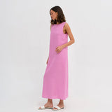 Women Dress Spring Vest Skirt Women Loose round Neck Dress
