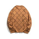 Unisex Sweater Winter Woven Plaid Sweater