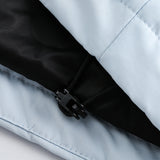 Unisex Winter Cotton Coat Zipper Pocket Decorative Hooded down Jacket Retro Loose down Jacket