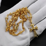 Chrome Hearts Necklace Gold Retractable Cross Premium Cold Wind Versatile for Men and Women