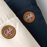 Unisex Winter Cotton Coat Pocket Decoration Stand-up Collar down Jacket Retro Loose and Warm down Jacket