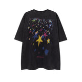 Men T Shirt Summer Five-Pointed Star Printed Couple Short Sleeve T-shirt
