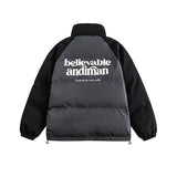 Unisex Winter Cotton Coat Stand-up Collar Cotton-Padded Clothes Couple Warm Cotton Jacket