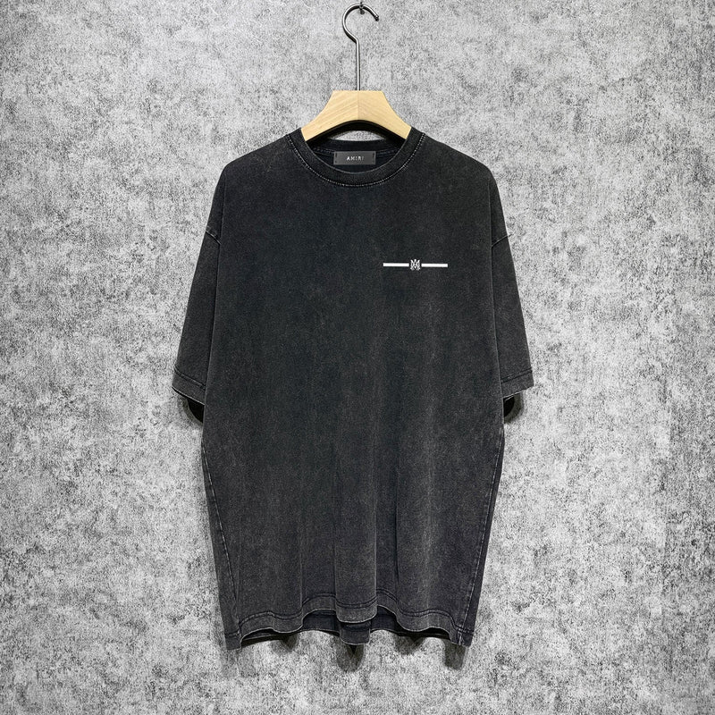 Amiri T-shirt Washed and Worn Retro Short Sleeve T-shirt