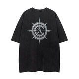 Men T Shirt Vintage Print Short Sleeves T-shirt Male Vintage