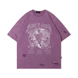 Men T Shirt Vintage Print Short Sleeves T-shirt Male Vintage