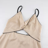 Corset Dress V-neck Brace Dress Hollow Split Dress Sexy