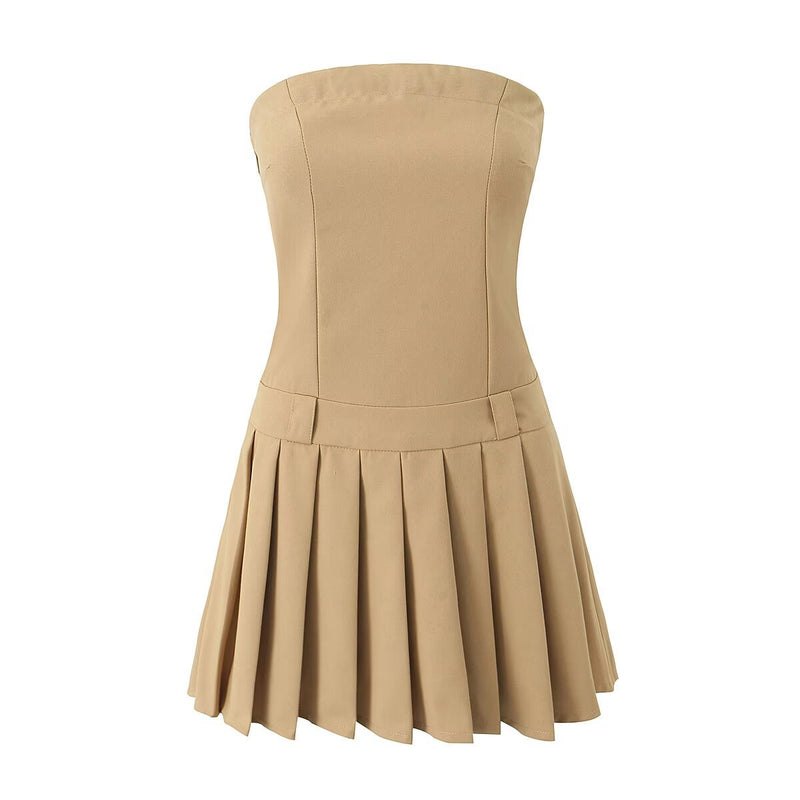 Women Dresses Summer Tube Top Dress Sexy Skirt (Xds0414)