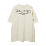Men T Shirt XINGX Letter Crew Neck Short-Sleeved T-shirt Men's and Women's Hip Hop Oversize