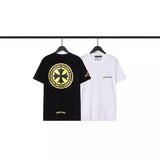 CHH Chrome Heart T Shirts Sanskrit Large Logo Cross Print Short Sleeve T-Shirt