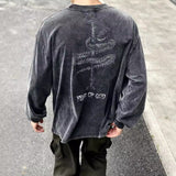 Men T-shirts Fear of God vintage washing water do old long sleeves