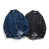 Unisex Shirts Autumn Washed Denim Shirt