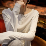 Women Knitted Pullover Casual round Neck Long Sleeve Knitted Top