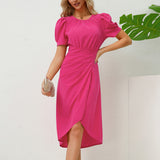 Women Date Dress Spring/Summer round Neck Dress