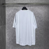 Men T-shirts Paris Lightning Printing Old Short Sleeve Crew Neck T-Shirt Casual