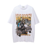 Men Vintage T-Shirt Character Printed Short Sleeve T-shirt