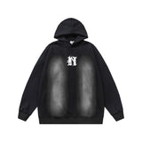 Men Hoodie Retro Velvet Padded Hooded Sweatshirt