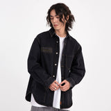 Men Jacket Coat Ripped Denim Jacket Embroidered Workwear Jacket