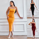 Women Dress Spring and Summer Sexy Hip Skirt Beach Dress
