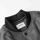 Unisex Winter Cotton Coat PU Leather Baseball Collar Cotton Coat Vintage Loose Cotton Coat