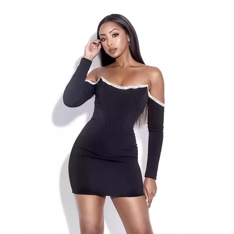 Women Dresses Long Sleeve Autumn and Winter Dress (Bla0420)