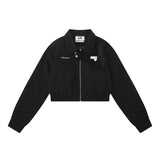 Women Jacket Short Stitching Jacket Loose Casual Motorcycle Clothing Coat