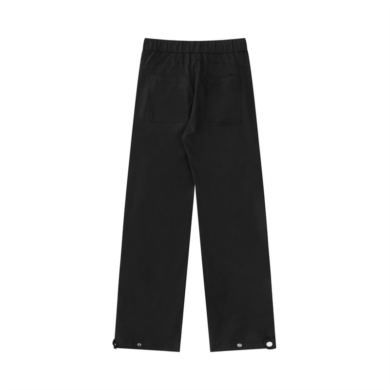 Men Sweatpants Tactical Pants Men's Waterproof Sport Climbing Straight-Leg Trousers Solid Color Zipper Patchwork Cargo Pants