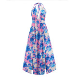 Women Date Dress Sexy V-neck Strap Slit Dress