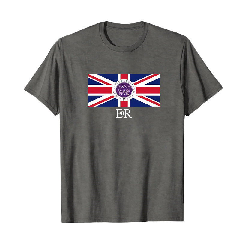 Inspired by Queen's Platinum Jubilee 2022 Elizabeth 70 Years T-shirt Printed Crew Neck