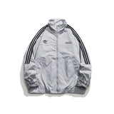 Unisex Jacket Vintage Cardigan Stand Collar Sports Jacket
