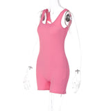 Women Jumpsuit Spring U-Collar Slim Fit Backless Jumpsuit (Hawthaw0412)