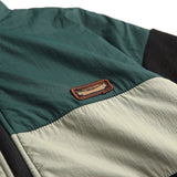 Unisex Winter Cotton Coat Retro Warm Thickening Stand Collar Color Matching Polar Fleece Jacket Cotton-Padded Jacket