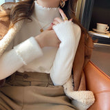 Women Knitwear Autumn and Winter Turtleneck Wood Knitted Bottoming Shirt
