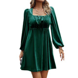 Women Dress Autumn and Winter Velvet Party Sexy Dress