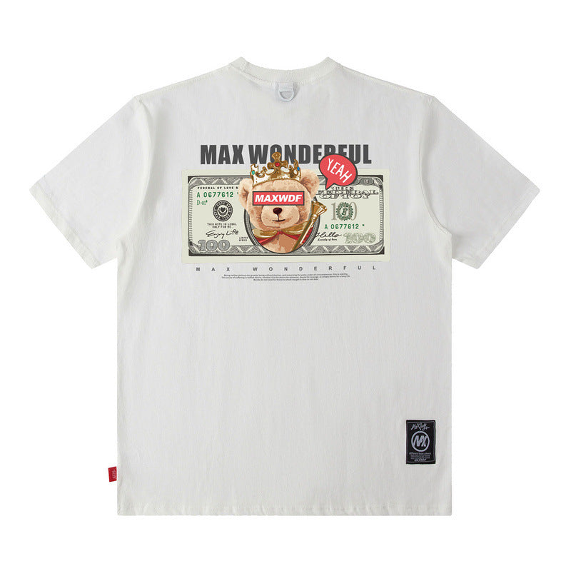 Men's T Shirt Loose Short Sleeve T-shirt Men's and Women's Hip Hop Couple Half Sleeve Top