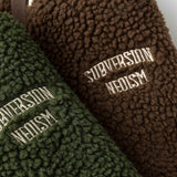 Unisex Winter Cotton Coat Lambswool Stand-up Collar Cotton-Padded Clothes Vintage Loose Embroidered Cotton-Padded Jacket