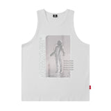 Men Vest Summer Letter Print Sleeveless T-shirt Loose Sports Vest