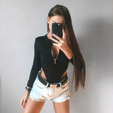 Women Jumpsuit Long Sleeve Slim Fit Jumpsuit
