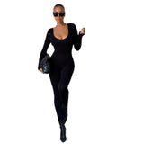 Women Jumpsuit Spring and Autumn Long Sleeve Slim Fit Hip Raise Jumpsuit