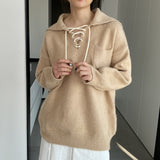 Women Winter Knitted Sweater Crew Neck Thick Sweater Winter Loose-Fitting Long Sleeve Sweater R8826