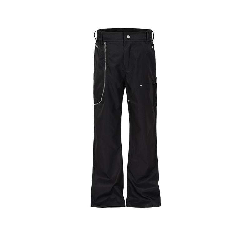 MIJKO Men's Vintage Pants MIJKO Men's Women's Zipper-Embellished Suit Casual Pants