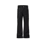 MIJKO Men's Vintage Pants MIJKO Men's Women's Zipper-Embellished Suit Casual Pants