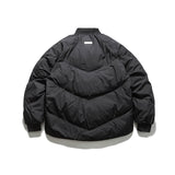 Unisex Winter Cotton Coat Baseball Collar Cotton-Padded Clothes Retro Loose Puffer Cotton-Padded Clothes