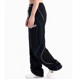 Men Sweatpants Irregular Stripes Sports Pants Drawstring Ankle-Tied Trousers Loose Straight Casual Sweatpants