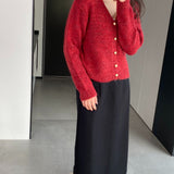 Women Cardigan Sweater Cardigan Coat Wool Button Coat Spring Y950